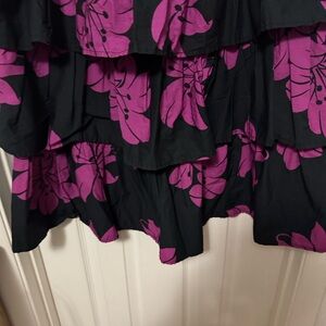 Who What Wear Black and Purple Skirt